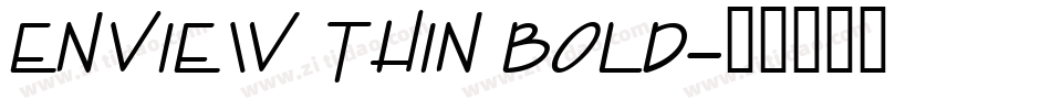 Enview Thin Bold字体转换